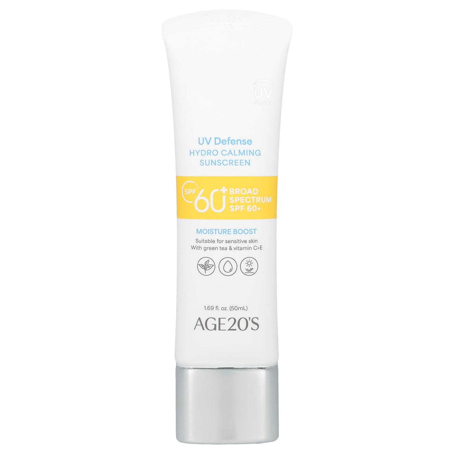 AGE20'S, UV Defense, Hydro Calming Sunscreen, SPF 60+, 1.69 fl oz (50 ml)