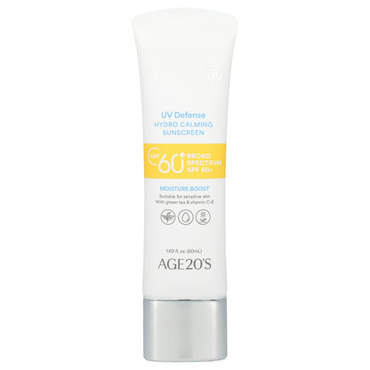 AGE20'S, UV Defense, Hydro Calming Sunscreen, SPF 60+, 1.69 fl oz (50 ml)