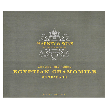 Harney & Sons, Egyptian Chamomile Herbal Tea, Caffeine-Free, 50 Tea Bags, 0.7 oz (20 g)