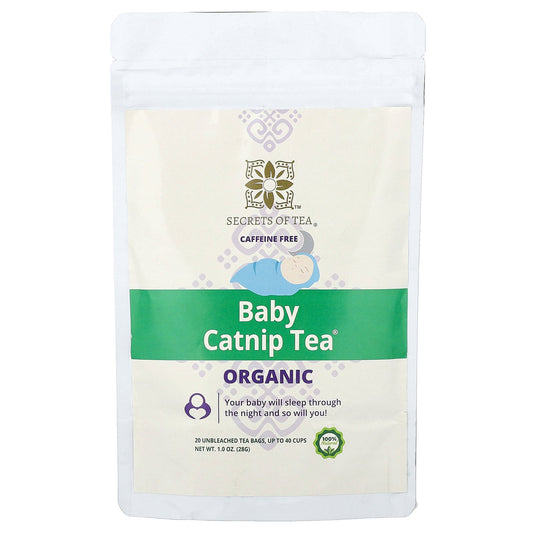 Secrets of Tea, Organic Baby Catnip Tea®, Caffeine Free, 20 Unbleached Tea Bags, 1 oz (28 g)