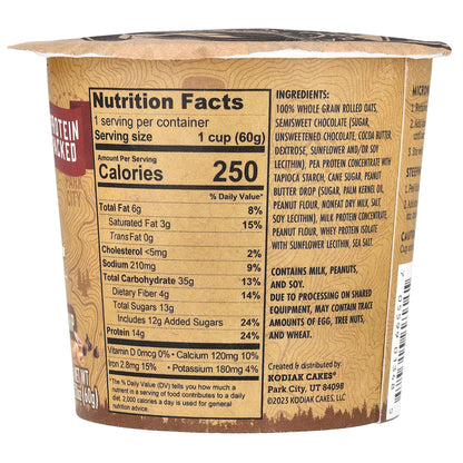 Kodiak Cakes, Oatmeal Power Cup®, Peanut Butter Chocolate Chip , 2.12 oz (60 g)