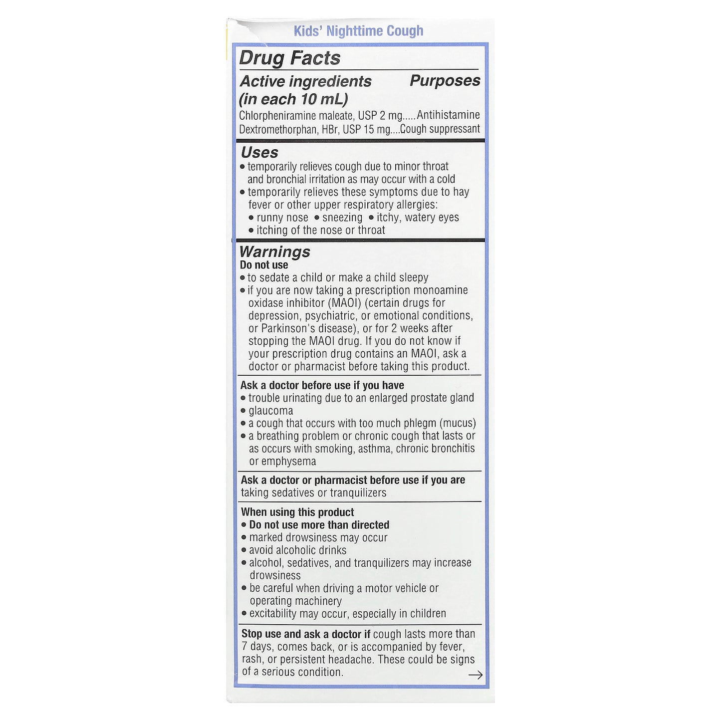 Genexa, Kids' Cough & Chest Congestion Ages 4+, Kids' Nighttime Cough Ages 6+, Organic Blueberry, 2 Pack, 4 fl oz (118 ml) Each