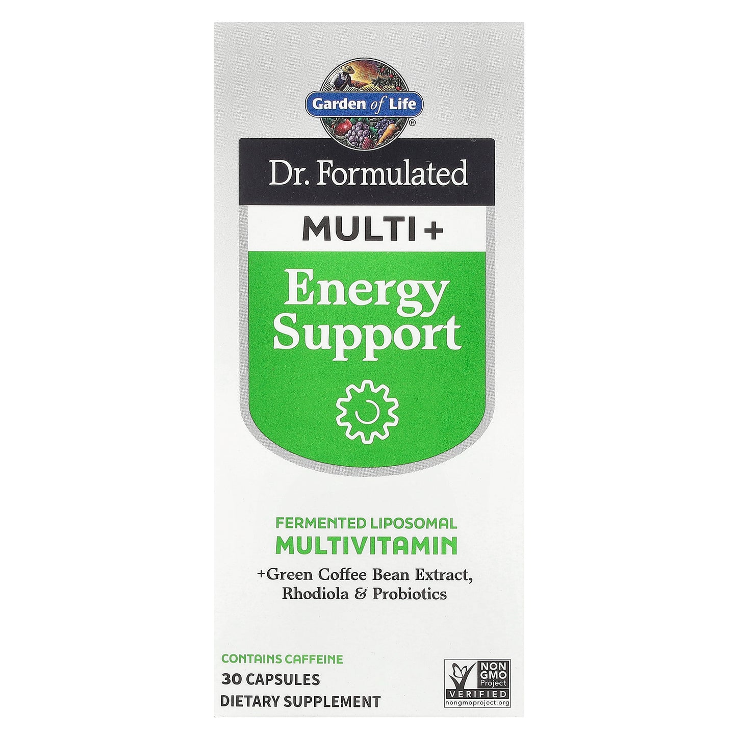 Garden of Life, Dr. Formulated Multi+, Energy Support, 30 Capsules