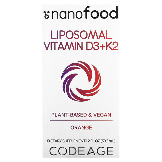 Codeage, Liposomal Vitamin D3+K2, Orange, 2 fl oz (59.2 ml)