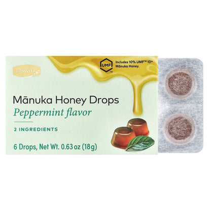 Comvita, Manuka Honey Drops, Peppermint, 6 Drops, 0.63 oz (18 g)
