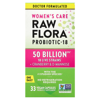 Nature's Truth, Women's Care, Raw Flora™ Probiotic-18, 33 Vegan Capsules