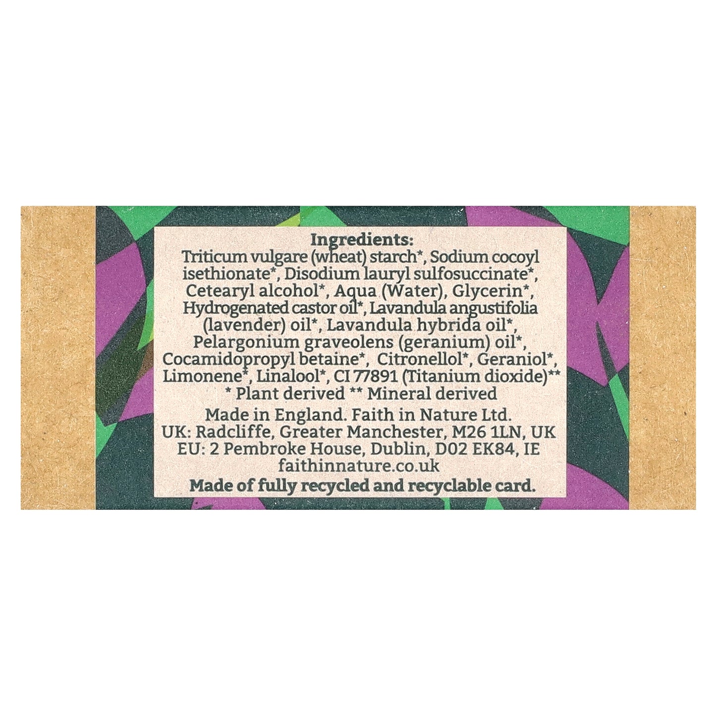 Faith in Nature, Shampoo Bar, Lavender & Geranium , 3 oz (85 g)