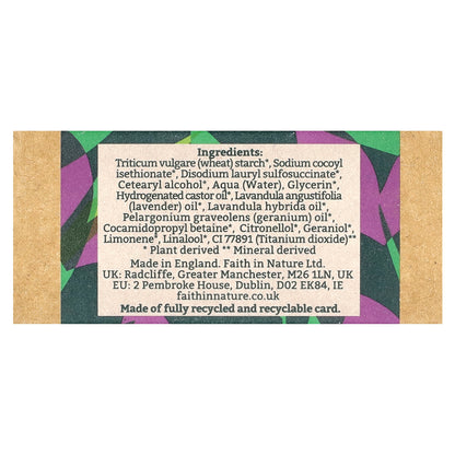 Faith in Nature, Shampoo Bar, Lavender & Geranium , 3 oz (85 g)