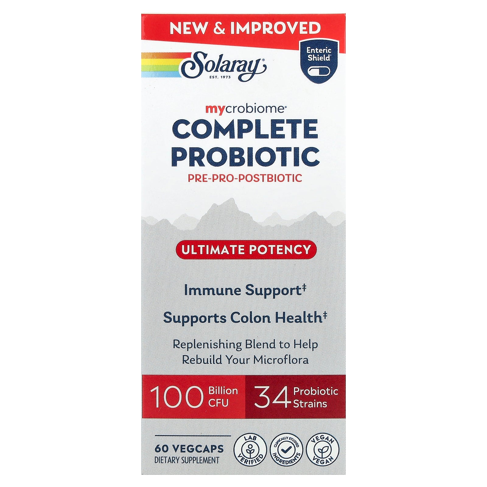 Solaray, Mycrobiome®, Complete Probiotic, Ultimate Potency, 60 VegCaps