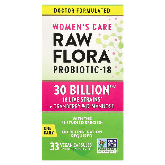 Nature's Truth, Women's Care, Raw Flora™ Probiotic-18, 33 Vegan Capsules