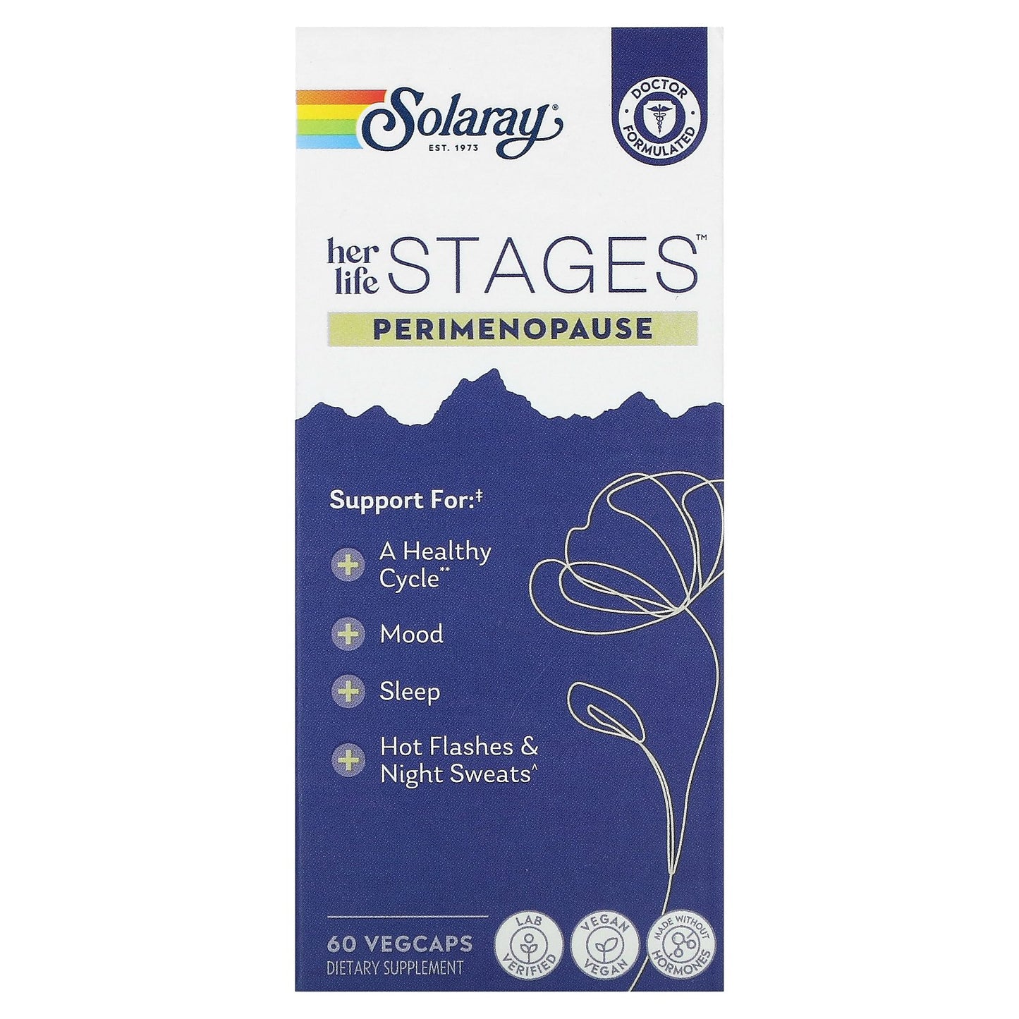 Solaray, Her Life Stages, Perimenopuase, 60 VegCaps