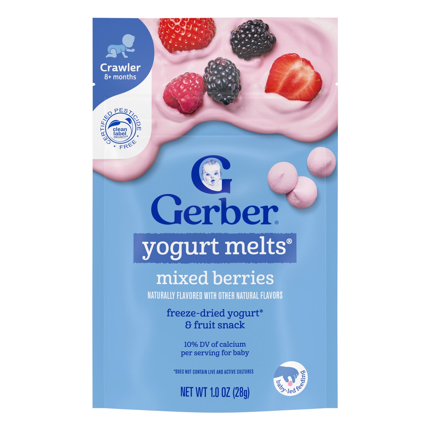 Gerber, Yogurt Melts®, 8+ Months, Mixed Berries, 1 oz (28 g)