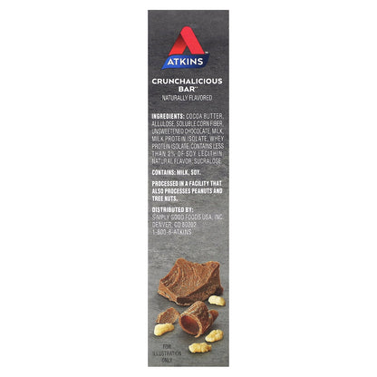 Atkins, Endulge, Crunchalicious Bar, 5 Bars, 0.78 oz (22 g) Each