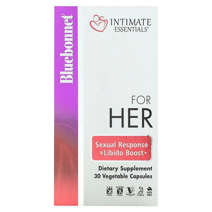 Bluebonnet Nutrition, Intimate Essentials, For Her, 30 Vegetable Capsules