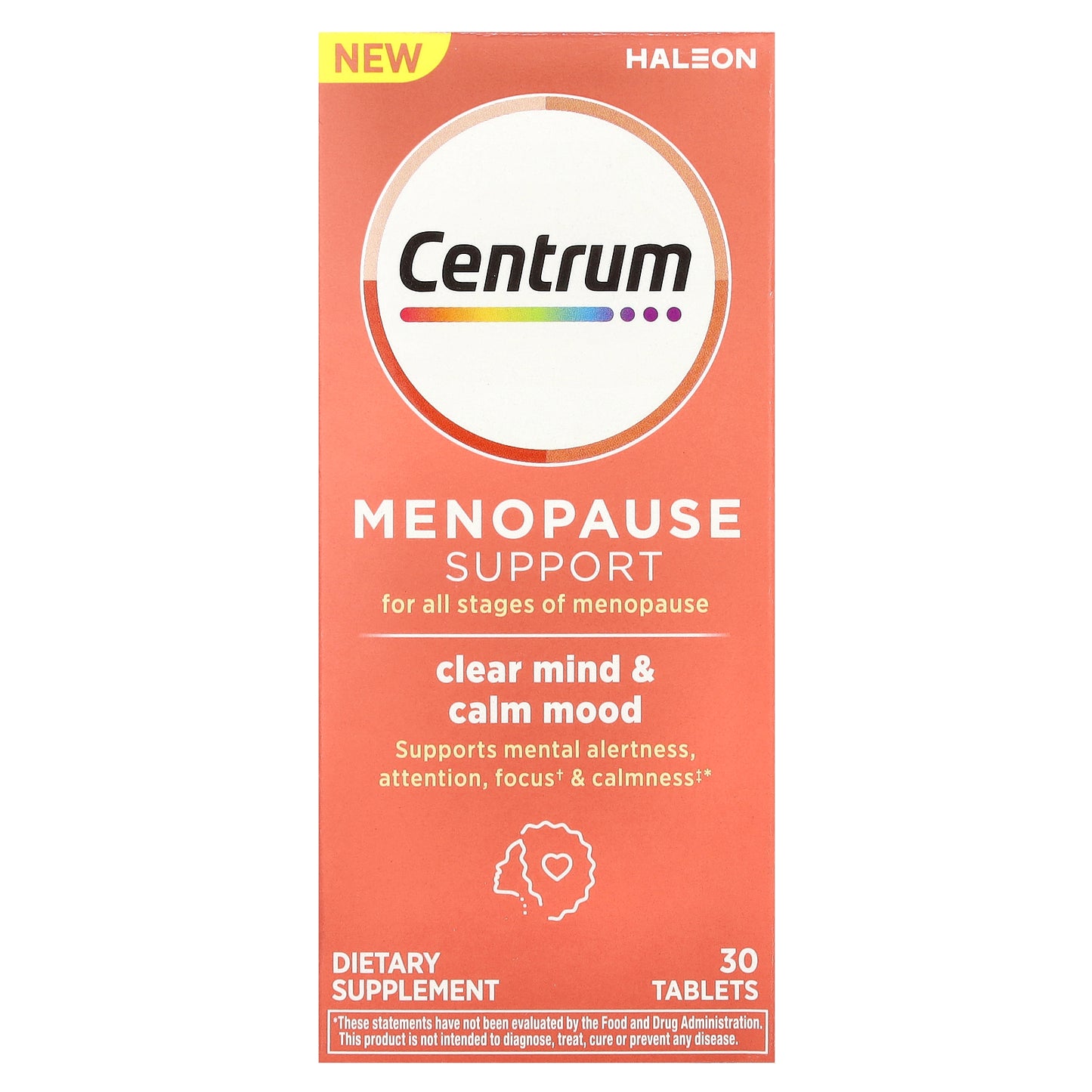 Centrum, Menopause Support, Clear Mind & Calm Mood, 30 Tablets