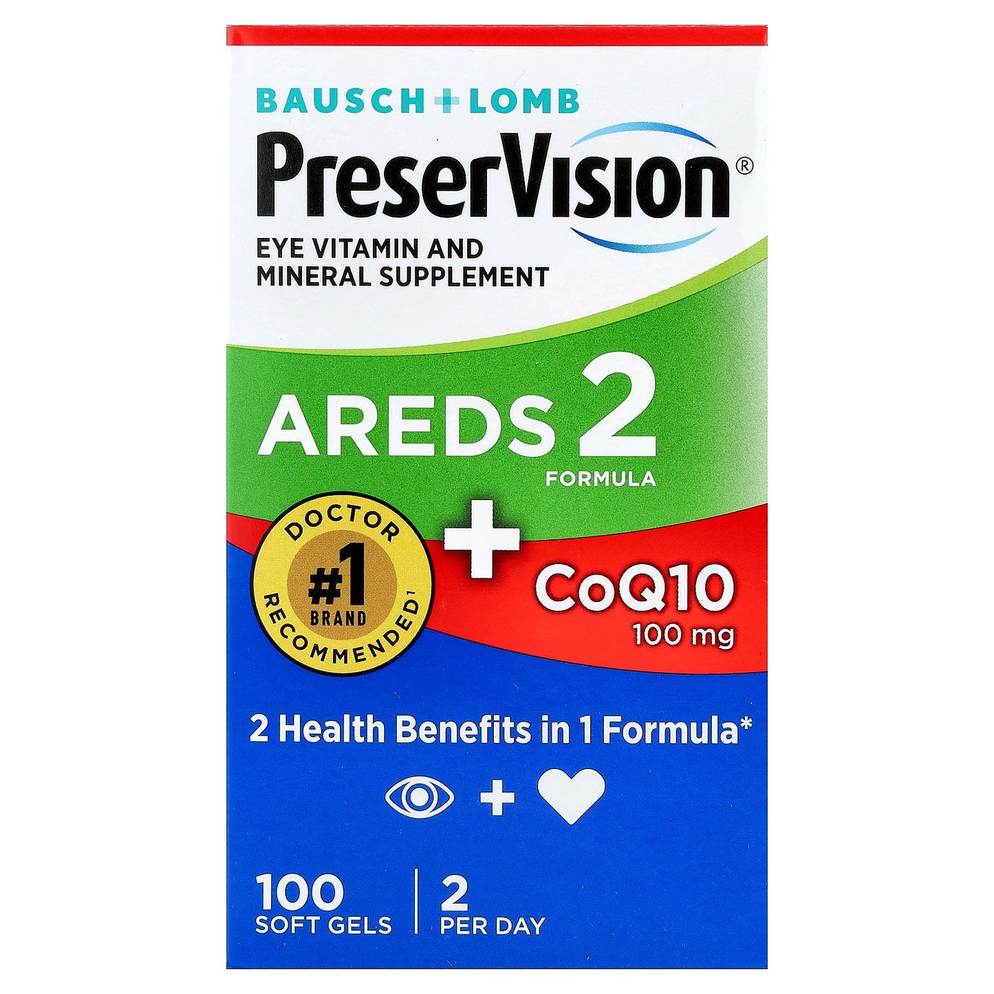PreserVision, AREDS 2 Formula + CoQ10, 100 Soft Gels