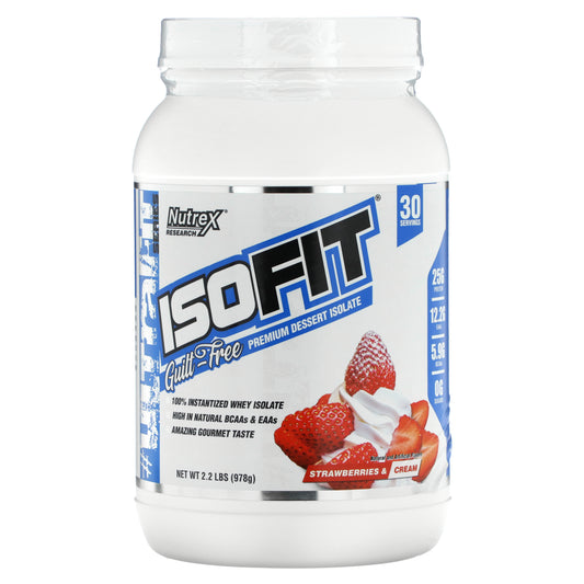 Nutrex Research, IsoFit, Strawberries & Cream, 2.2 lbs (978 g)