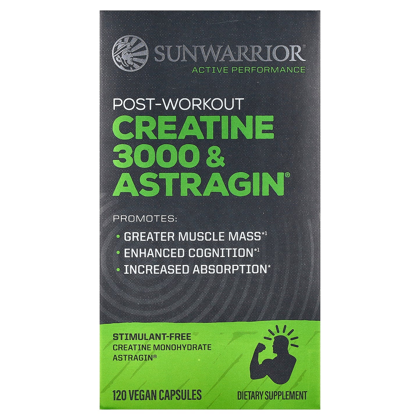 Sunwarrior, Post-Workout Creatine 3000 & Astragin®, 120 Vegan Capsules