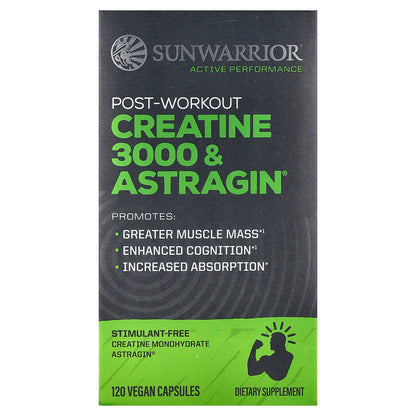Sunwarrior, Post-Workout Creatine 3000 & Astragin®, 120 Vegan Capsules