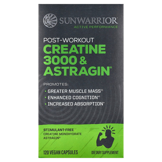 Sunwarrior, Post-Workout Creatine 3000 & Astragin®, 120 Vegan Capsules