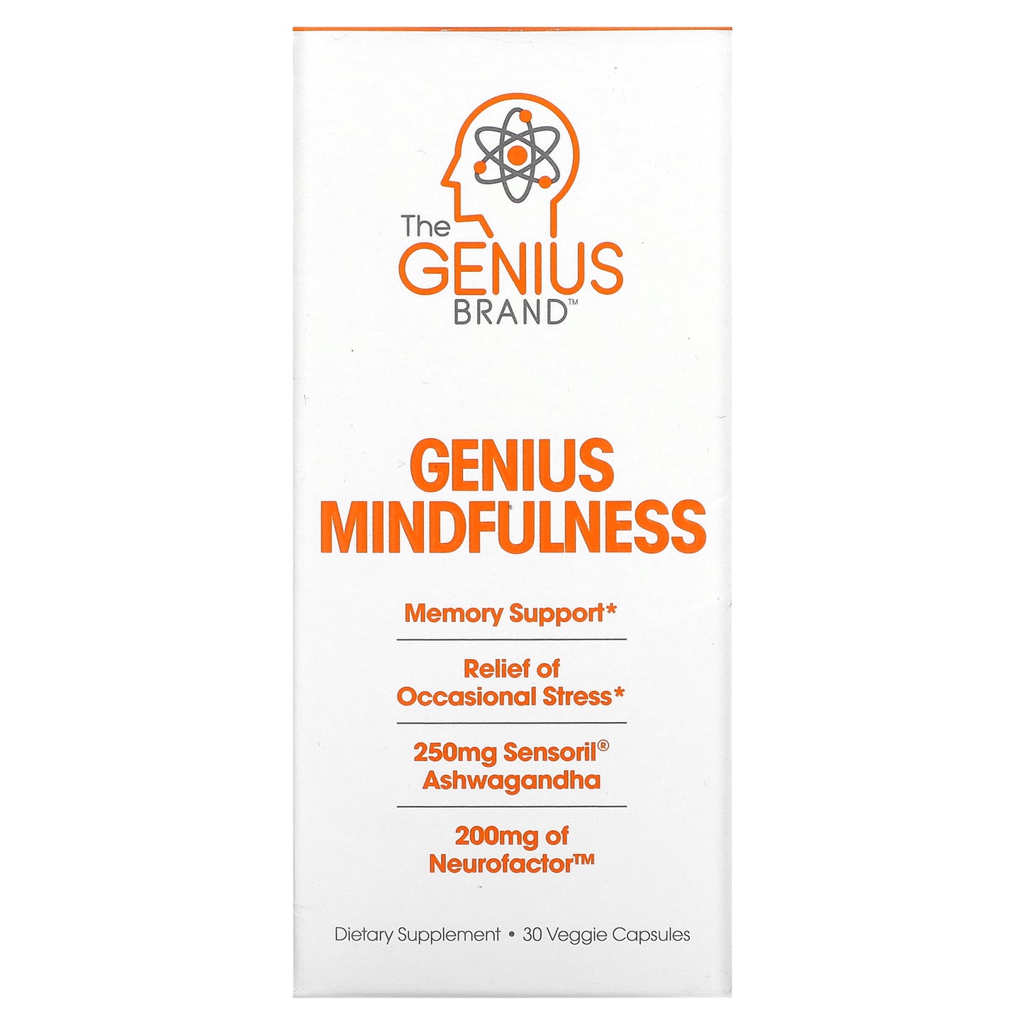 The Genius Brand, Genius Mindfullness, 30 Veggie Capsules