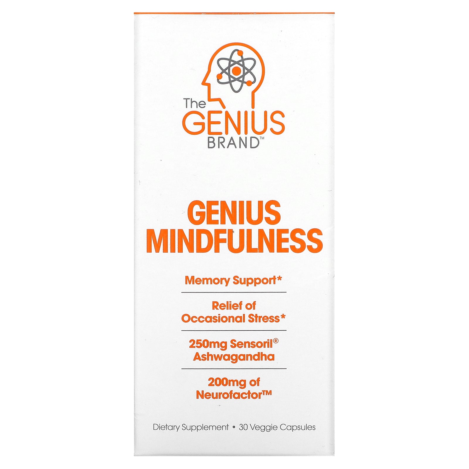 The Genius Brand, Genius Mindfullness, 30 Veggie Capsules