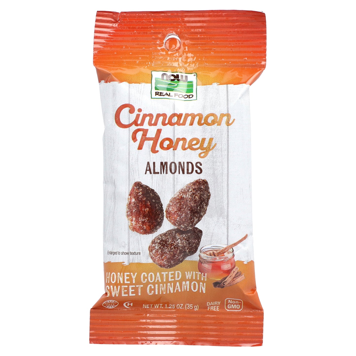 NOW Foods, Cinnamon Honey Almonds, 10 Single Serve Packs, 1.25 oz (35 g) Packets