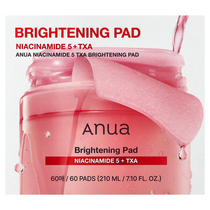 Anua, Niacinamide 5 TXA Brightening Pad, 60 Pads, 7.10 fl oz (210 ml)