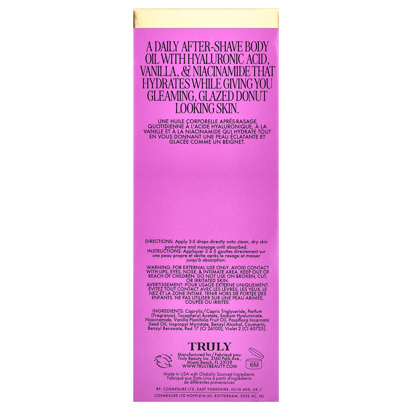 Truly Beauty, Glazed Donut  After Shave Oil, 3.1 fl oz (90 ml)