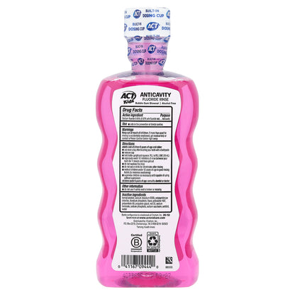 ACT, Kids, Anticavity Fluoride Rinse, Bubble Gum Blowout®, Sugar & Alcohol Free, 16.9 fl oz (500 ml)