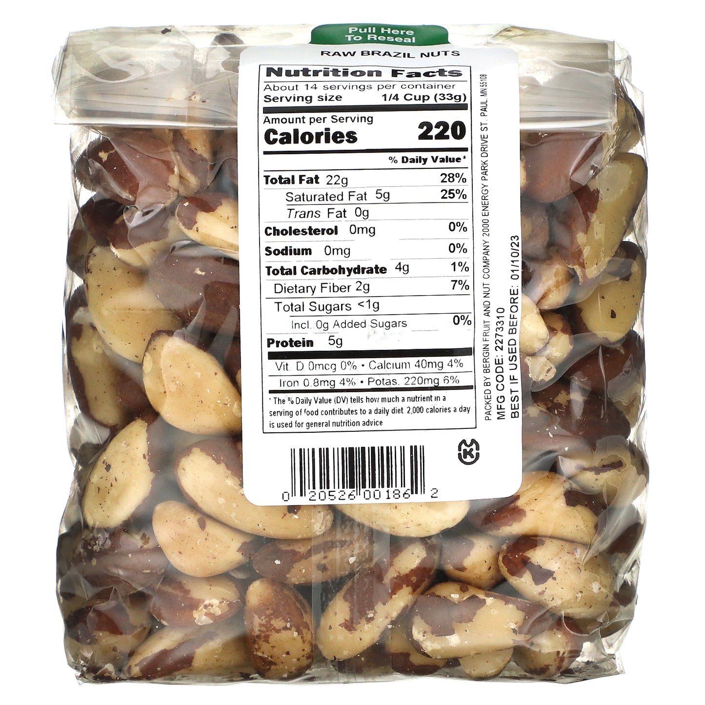 Bergin Fruit and Nut Company, Raw Brazil Nuts, 16 oz (454 g)