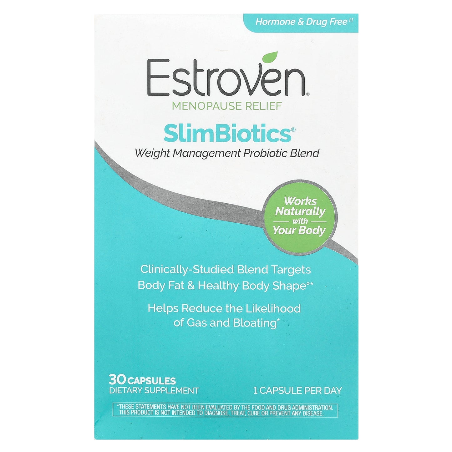 Estroven, Menopause Relief, SlimBiotics® Weight Management Probiotic Blend, 30 Capsules