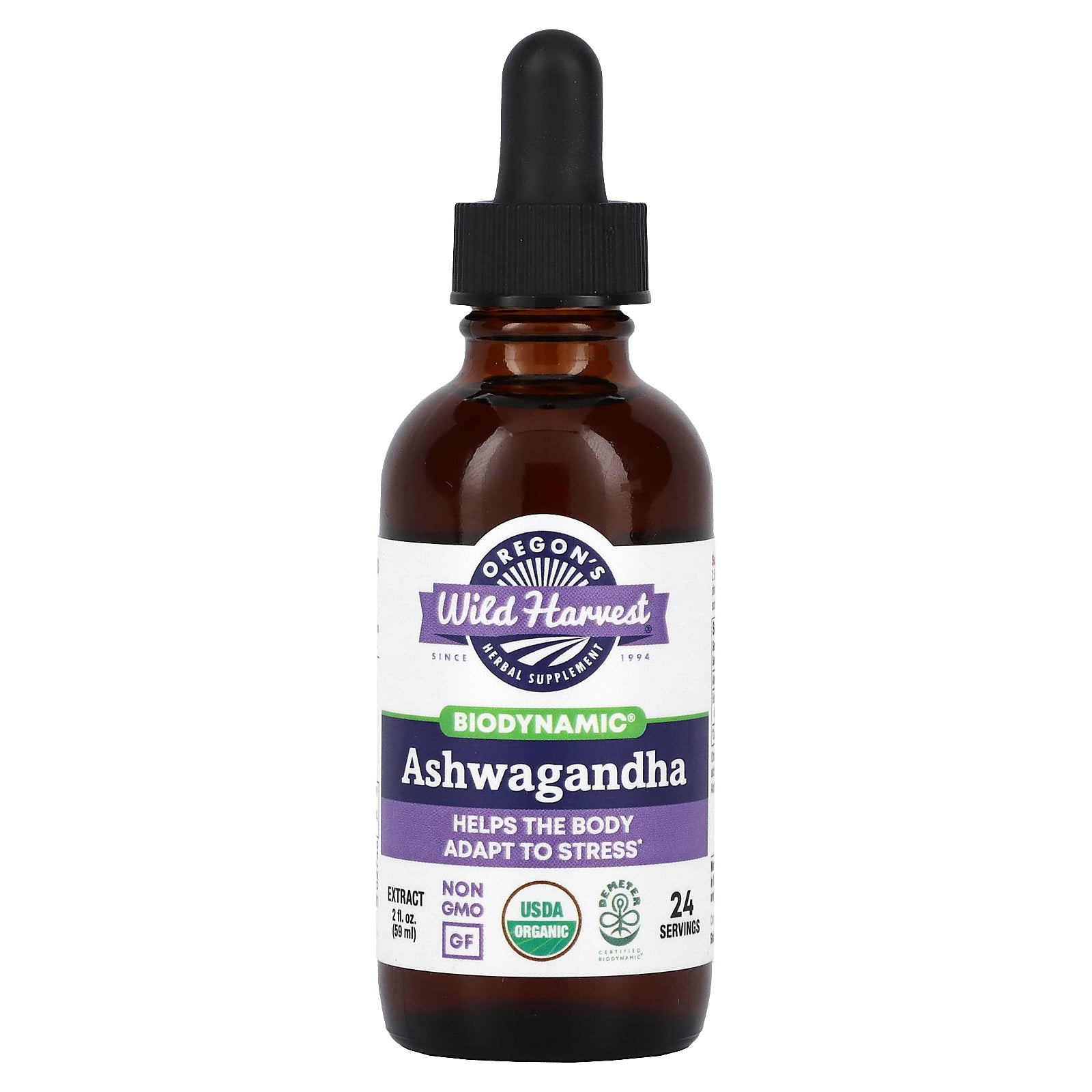 Oregon's Wild Harvest, Biodynamic, Ashwagandha Extract, 2 fl oz (59 ml)