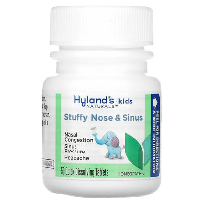 Hyland's Naturals, Kids, Stuffy Nose and Sinus, 2-12 Years, 50 Quick-Dissolving Tablets