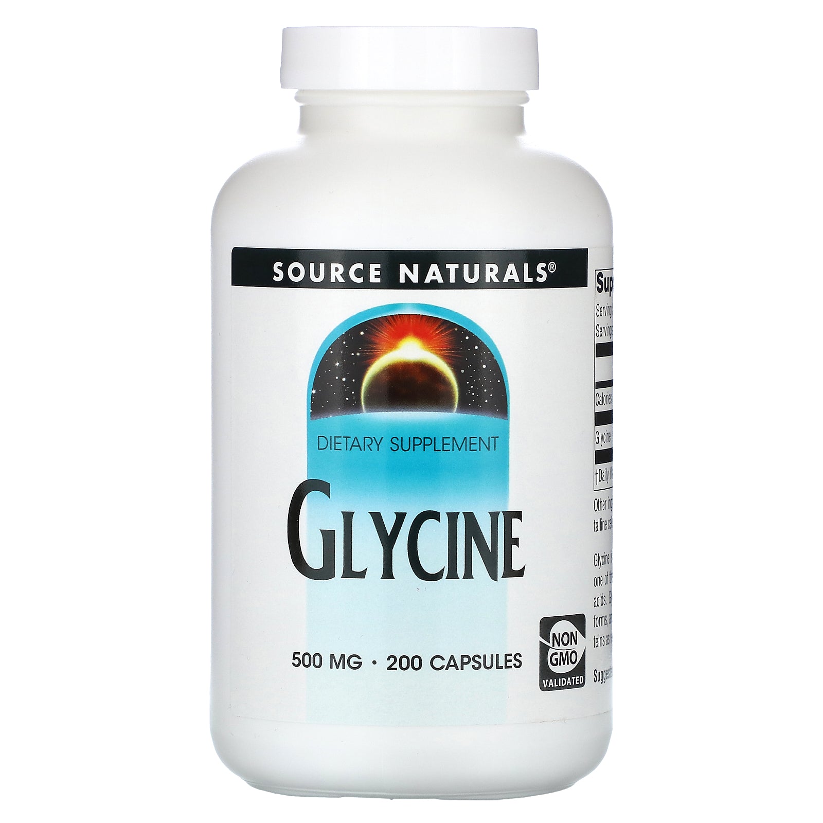 Source Naturals, Glycine, 1,000 mg, 200 Capsules (500 mg per Capsule)