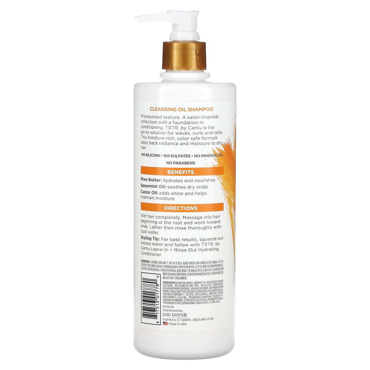 Cantu, TXTR, Cleaning Oil Shampoo, Color Treated Hair + Curls, 16 fl oz (473 ml)