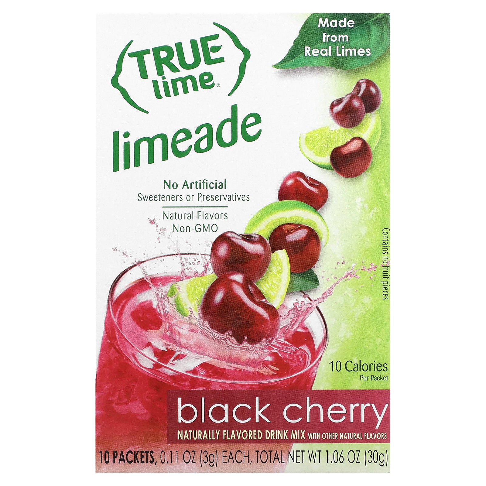 True Citrus, True Lime, Limeade, Black Cherry, 10 Packets, 0.11 oz (3 g) Each