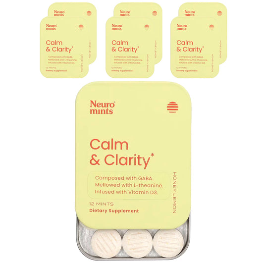 NeuroGum, NeuroMints, Calm & Clarity, Honey Lemon, 6 Packs, 12 Pieces Each
