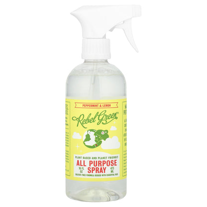 Rebel Green, All Purpose Spray, Peppermint & Lemon, 16 fl oz (473 ml)