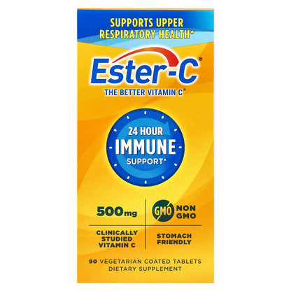 EsterC, 24 Hour Immune Support, 1,000 mg, 90 Vegetarian Coated Tablets (500 mg per Tablet)