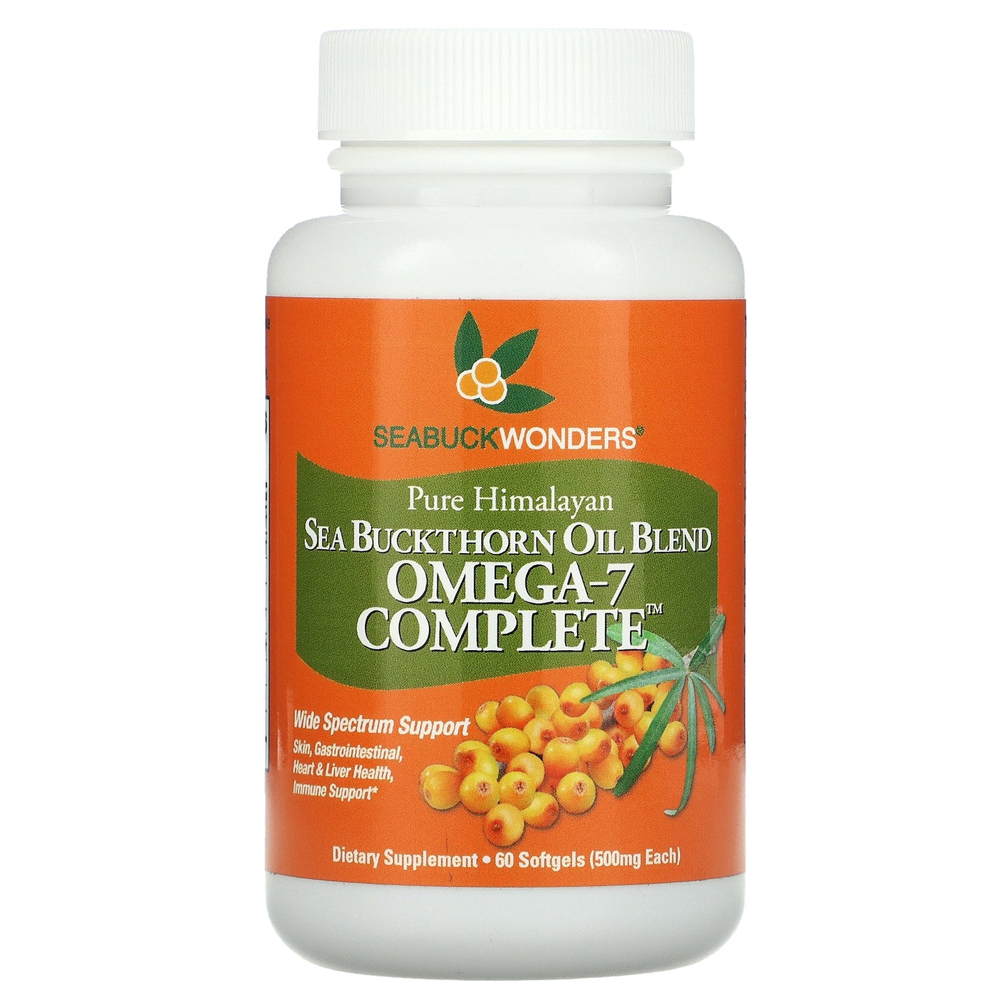 SeaBuckWonders, Omega-7 Complete™, Sea Buckthorn Oil Blend, 1,000 mg, 60 Softgels (500 mg Per Softgel)