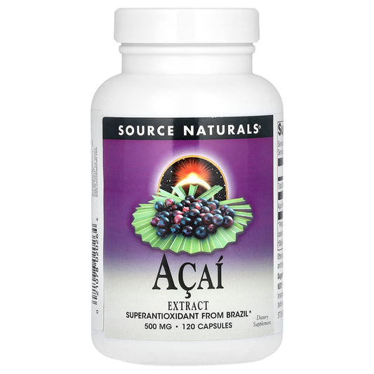 Source Naturals, Acai Extract, 500 mg, 120 Capsules
