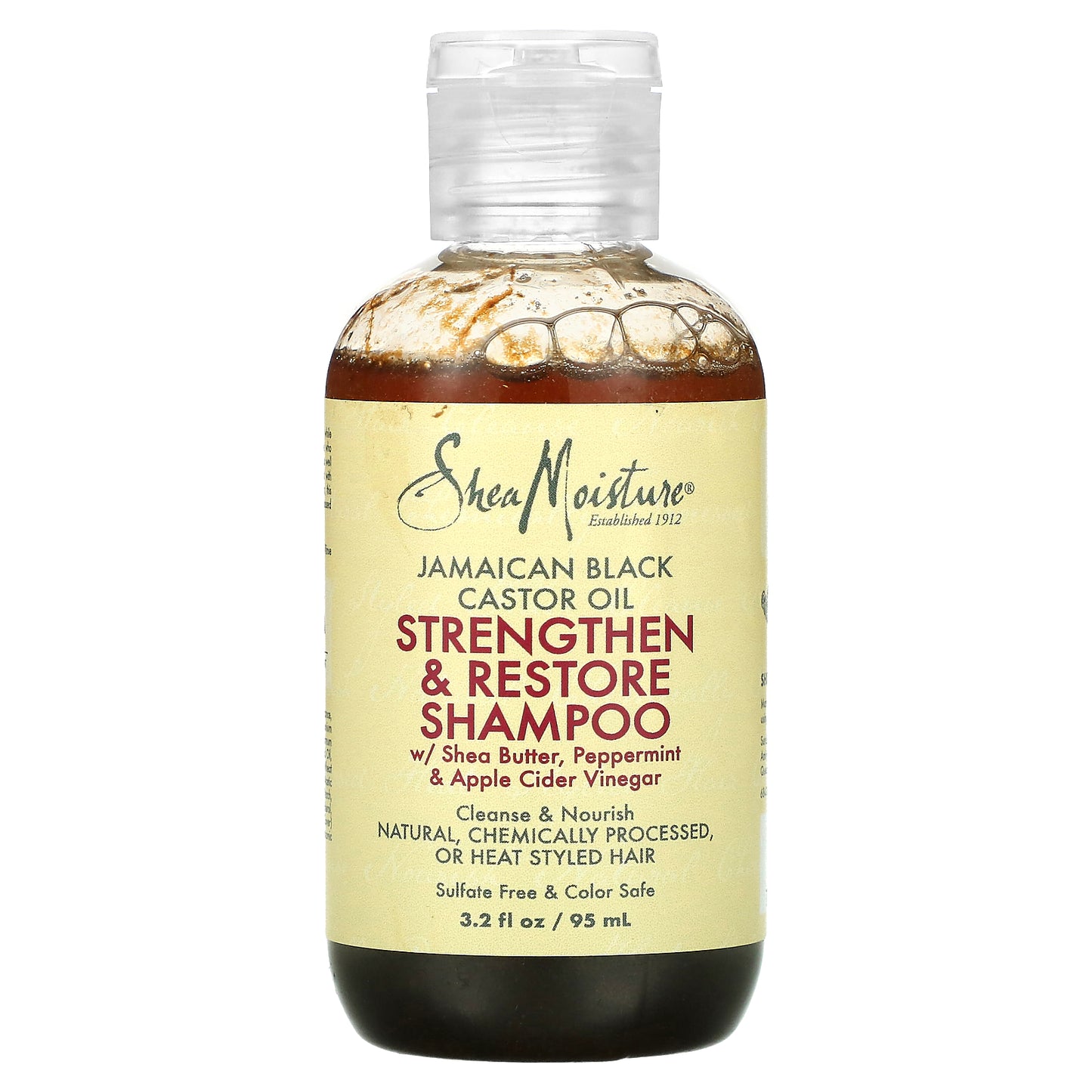 SheaMoisture, Jamaican Black Castor Oil, Strengthen & Restore Shampoo, 3.2 fl oz (95 ml)