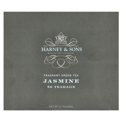 Harney & Sons, Fragrant Green Tea, Jasmine, 50 Teabags, 3.17 oz (90 g)