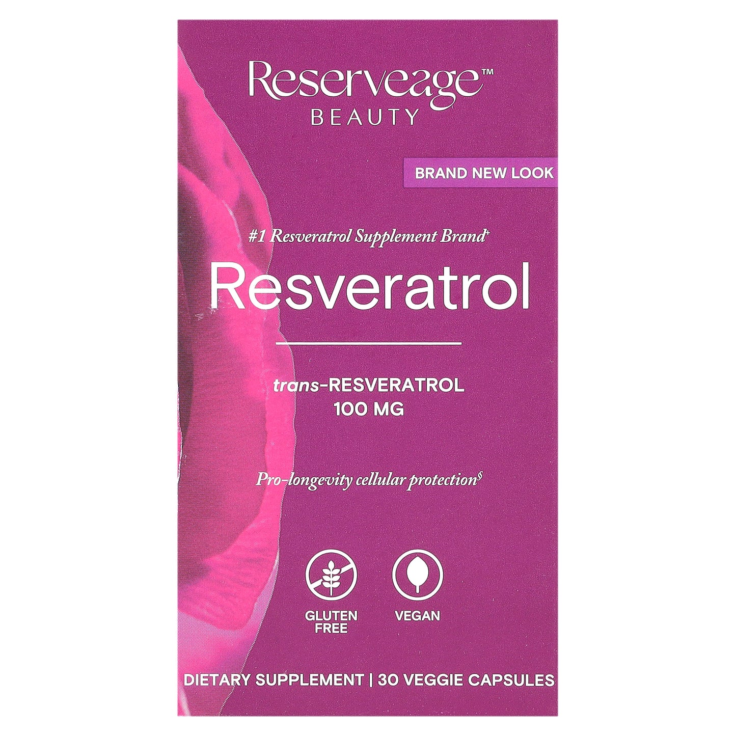 Reserveage Beauty, Resveratrol, 30 Veggie Capsules
