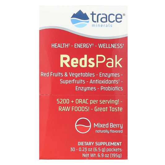 Trace, Reds Pak, Mixed Berry, 30 Packets, 0.23 oz (6.5 g) Each