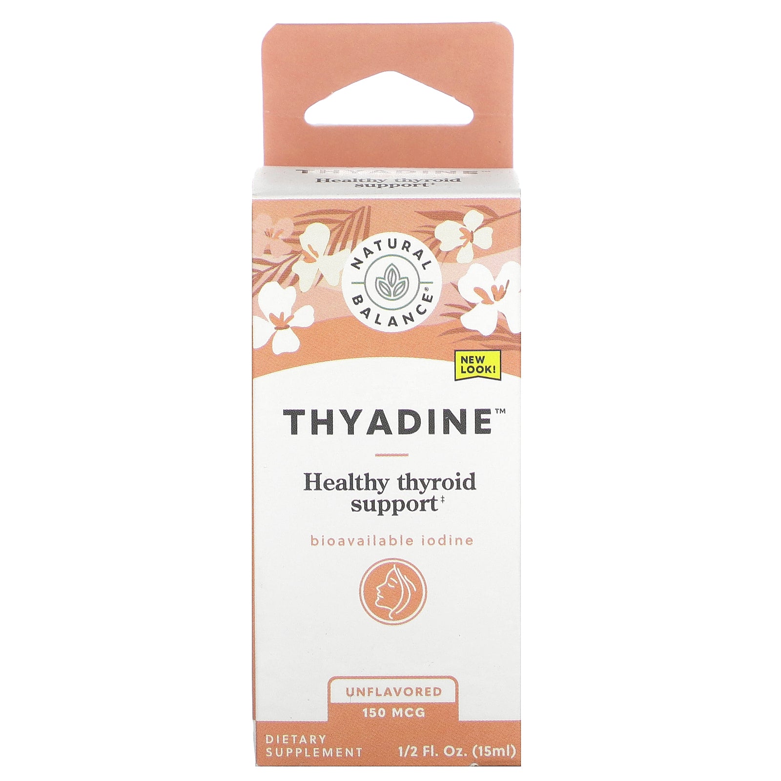 Natural Balance, Thyadine, Healthy Thyroid Support, Unflavored, 150 mcg, 0.5 fl oz (15 ml)