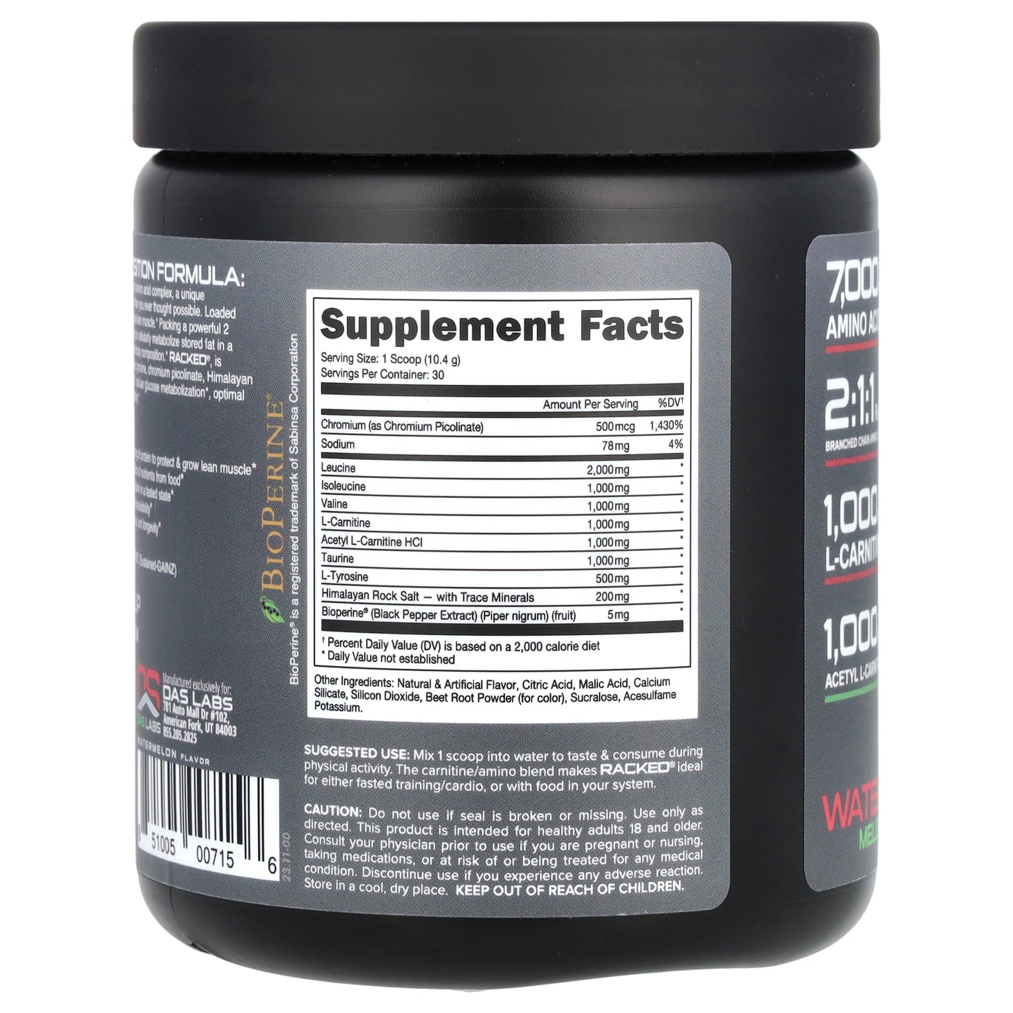 Bucked Up, Racked BCAA, Watermelon, 11 oz (312 g)