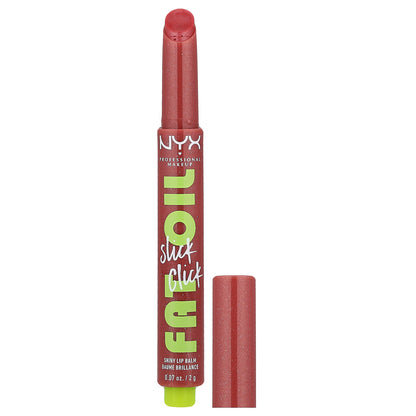 NYX Professional Makeup, Fat Oil Slick Click, Shiny Lip Balm, 03 No Filter Needed, 0.07 oz (2 g)