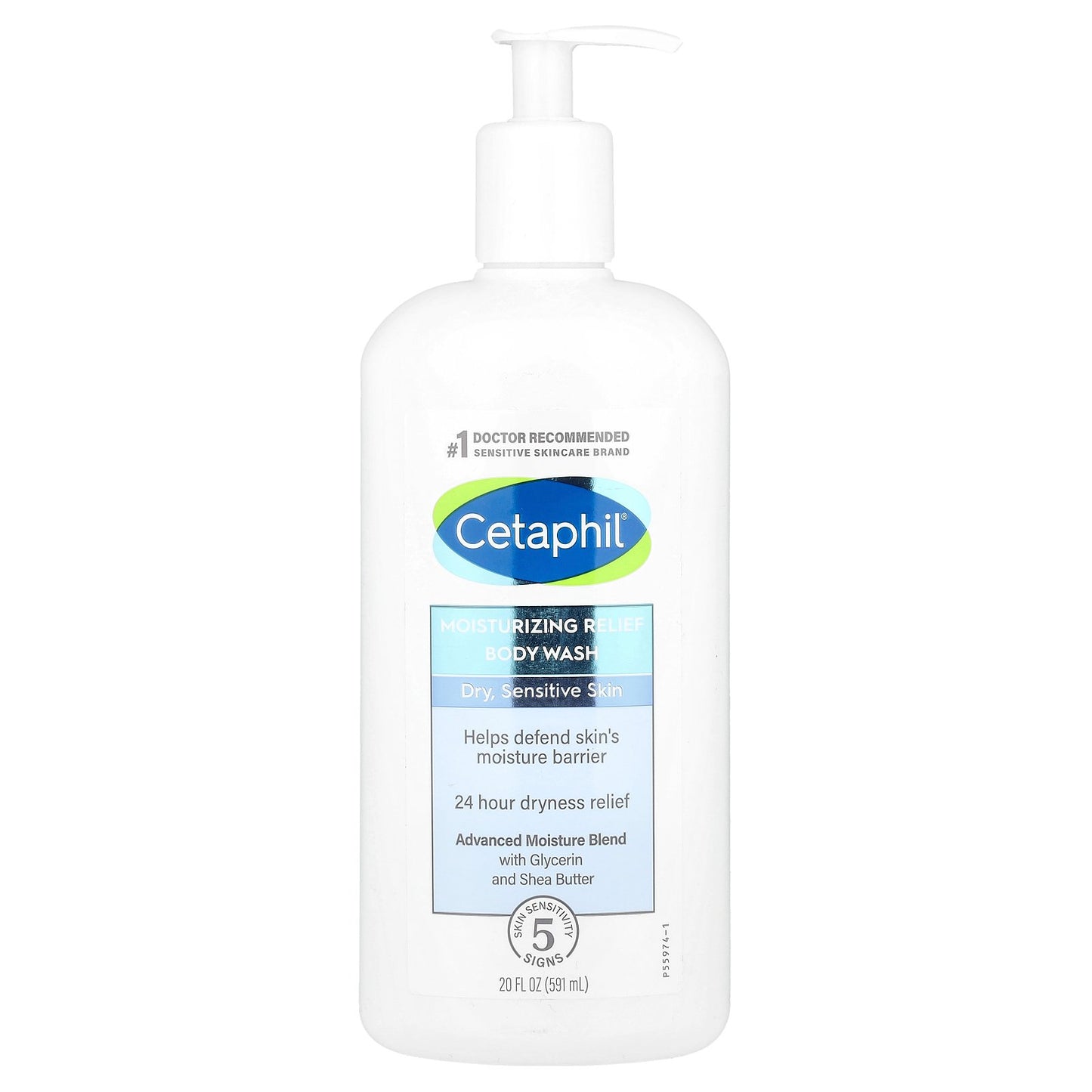Cetaphil, Moisturizing Relief Body Wash, Dry, Sensitive Skin, 20 fl oz (591 ml)